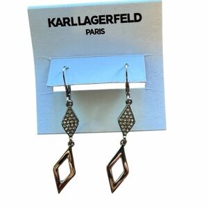 Karl Lagerfeld Silver Geometric Earrings